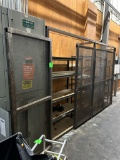 WALL MOUNT METAL DOORS W/ RACKS INSIDE