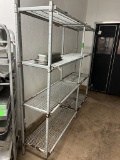 4FT AND 3FT METAL RACKING SECTION W/ SHARED UPRIGHTS