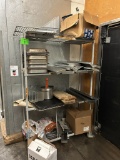 4FT METAL RACK W/ CONTENTS