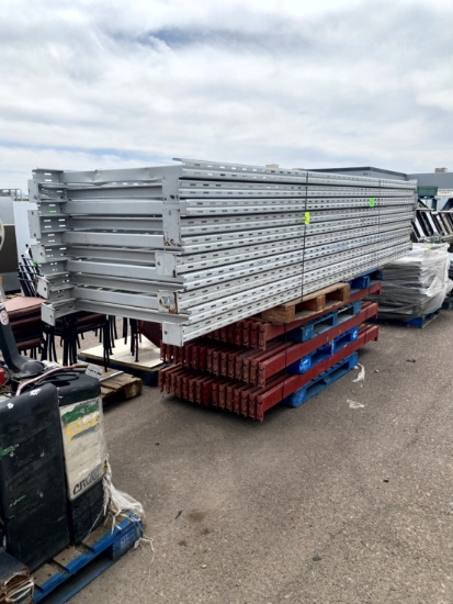 NINE SECTIONS OF PALLET RACKING