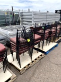 METAL BASE PADDED SEAT CAFÉ CHAIRS