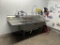 STAINLESS STEEL THREE COMPARTMENT SINK W/ SIDE HAND SINK AND HOSE