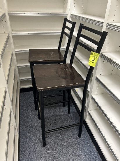 BAR-HEIGHT METAL FRAMED CHAIRS