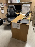 L-SHAPED WOODEN DESK