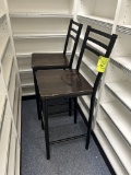 BAR-HEIGHT METAL FRAMED CHAIRS