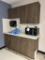 MILLWORK SINK TABLE AND CABINETRY IN BREAK ROOM