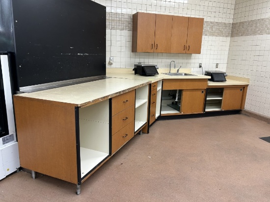 BAKERY MILLWORK, CABINETS AND SINK