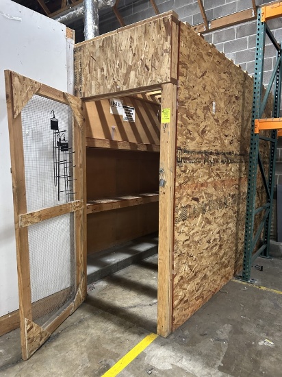 PARTIAL WOODEN STRUCTURE W/ DOOR