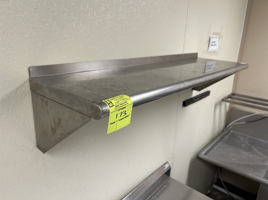48IN X 14IN STAINLESS WALL SHELF