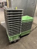 FLOOR DOLLEYS W/ PLASTIC TUBS