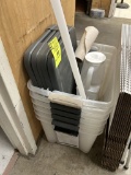 GROUP OF PLASTIC TUBS W/ LIDS