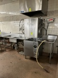2014 HOBART COMMERCIAL DISHWASHER W/ SINK AND END TABLE