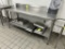 72IN X 25IN X 40IN STAINLESS STEEL TABLE W/ BACKSPLASH