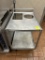 ALUMINUM DEPARTMENT CART W/ BIN INSERTS CUT OUT