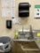 HAND SINK W/ SOAP AND PAPER TOWEL DISPENSER