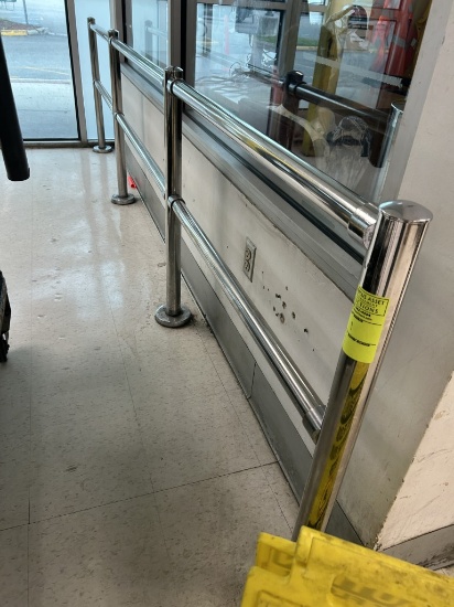 ALL CART CONTAINMENT RAILING AT FRONT OF STORE