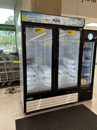 SERV-WARE TWO GLASS DOOR  COMMERCIAL FREEZER