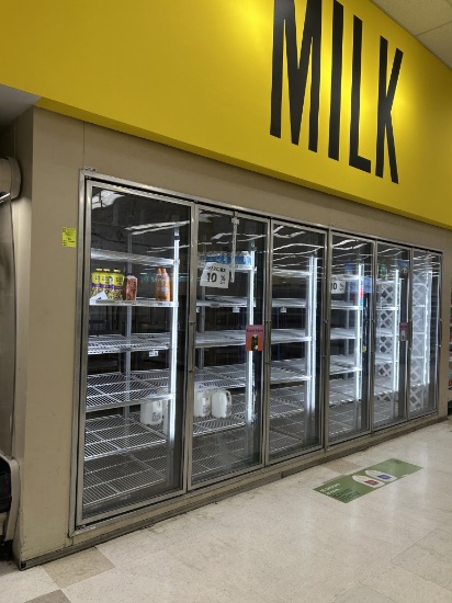 6 GLASS DOOR DAIRY WALK-IN COOLER BOX