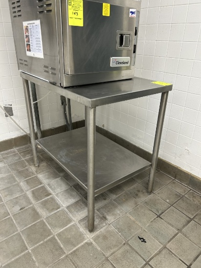 36IN X 24IN X 34IN STAINLESS STEEL TABLE
