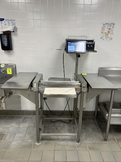 HOBART WRAPPING STATION W/ BIZERBA PRICING SCALE