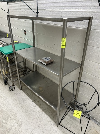 47IN X 19IN X 62IN STAINLESS STEEL RACK