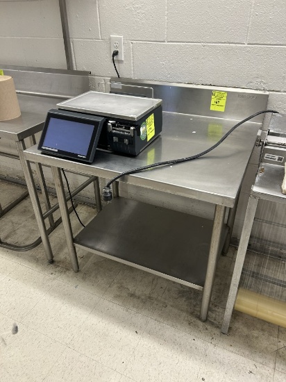 WIN-HOLT 3FT STAINLESS STEEL TABLE W/ BACKSPLASH