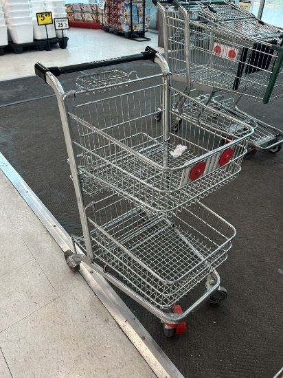 SMALL TWO-BASKET SHOPPING CARTS