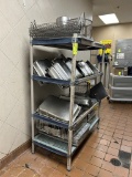 4FT PLASTIC METRO RACK AND CONTENTS