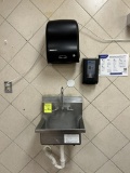 HAND SINK W/ SOAP AND PAPER TOWEL DISPENSER