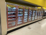 9 DOOR RUN OF 2001 HUSSMANN LOW TEMP REACH-IN CASES