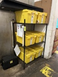 3FT METRO RACK W/ YELLOW HAZMAT CRATES
