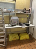 5FT POLYTOP TABLE W/ OVERSHELF