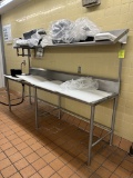 8FT POLYTOP TABLE W/ OVERSHELF