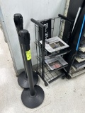 STANCHIONS W/ NEWSPAPER RACK