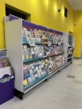 16FT OF MADIX WALL SHELVING W/ GREETING CARD RACKS