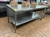 72IN X 30IN X 35IN STAINLESS STEEL TABLE