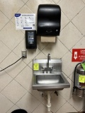 HAND SINK W/ SOAP AND PAPER TOWEL DISPENSER