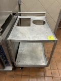 ALUMINUM DEPARTMENT CART W/ BIN INSERTS CUT OUT