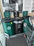 3 WASTE BINS W/ CONTAINMENT BASE