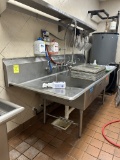 STAINLESS STEEL 3 COMPARTMENT SINK W/ SPRAYER