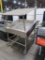 stainless iced product merchandiser, on casters, w/ ceiling