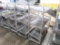 solid shelving stocking carts on casters (3) angled shelves