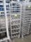 aluminum tub/tray rack, on casters