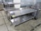 stainless table w/ backsplash, overshelf & undershelf
