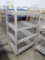 4-tier stocking cart w/ solid shelves