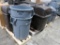 pallets of waste receptacles