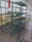 wire shelving units, epoxy coated, on casters
