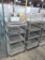 solid shelving stocking carts on casters (4) shelves