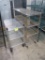 wire shelving units, on casters