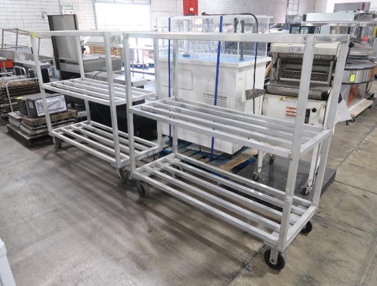 aluminum cooler racks, on casters